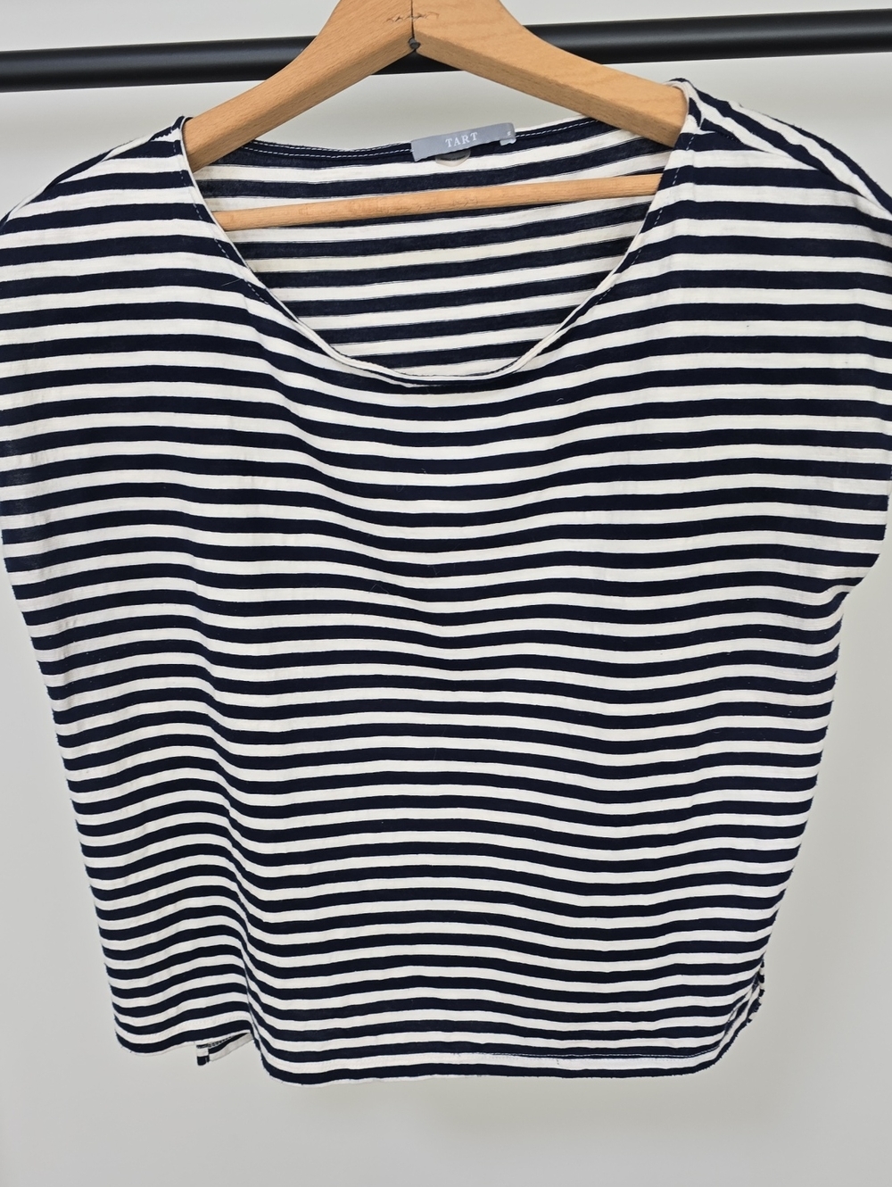 Tart Navy and White Striped Short Sleeve Tee